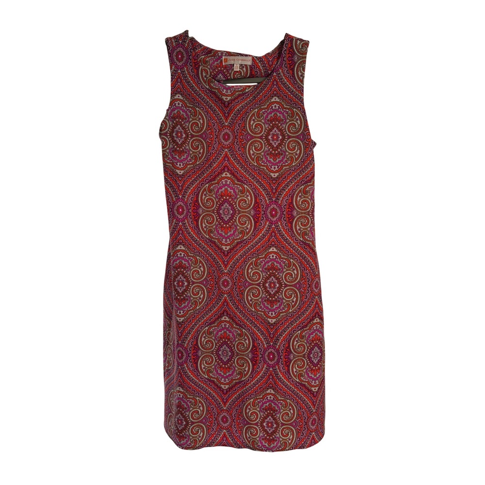 Jude Connally Beth Dress pink Paisley Medallion pattern Size Small